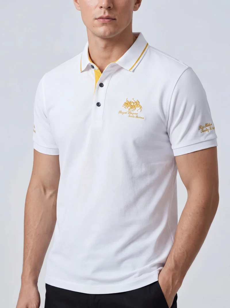 Polo ajusté col classique - Élégant look minimaliste chic
