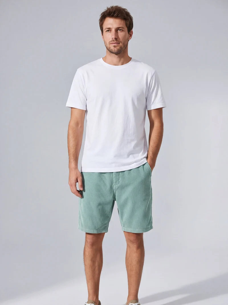Short en velours taille élastique - Confort élégant au style casual premium