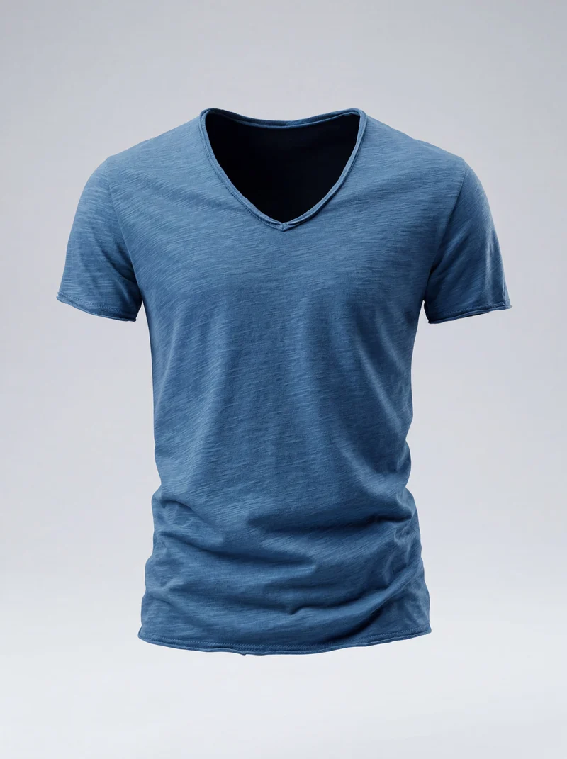 T-shirt Coupe Droite Col Rond - Style Classique Élégant