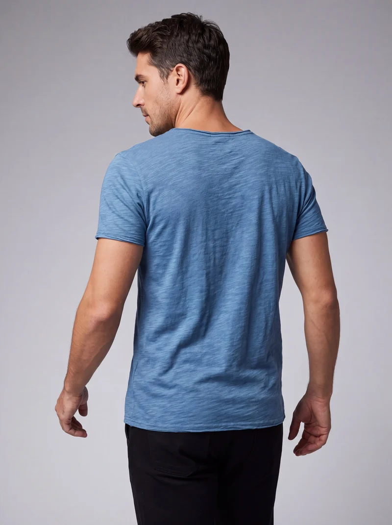 T-shirt Coupe Droite Col Rond - Style Classique Élégant