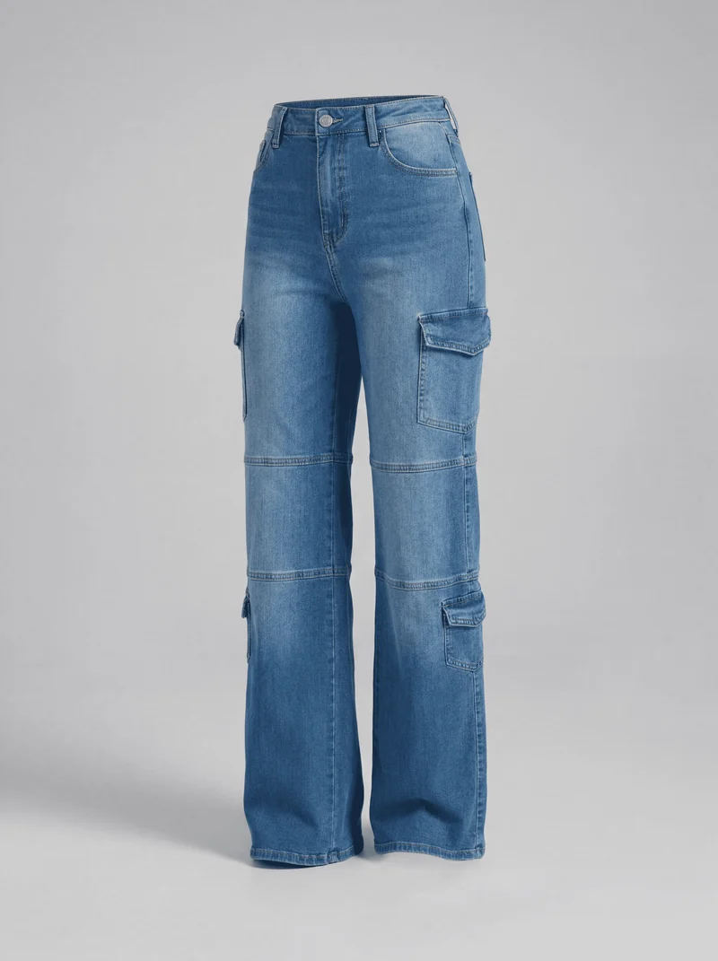 Pantalon Cargo Taille Haute Poches - Style Tendance Confort Élégant