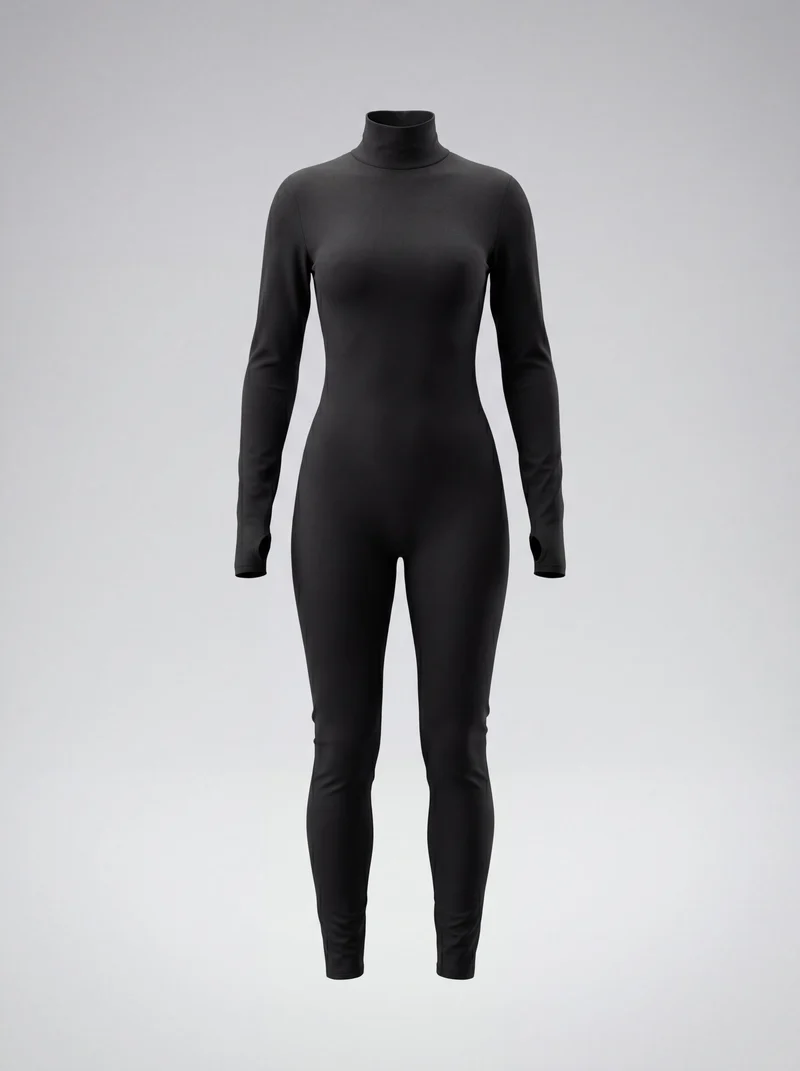 Combinaison Col Roulé Intégrale - Élégante Silhouette Moderne