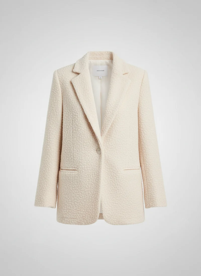 Veste Teddy Texturée Ample - Style Décontracté Chic