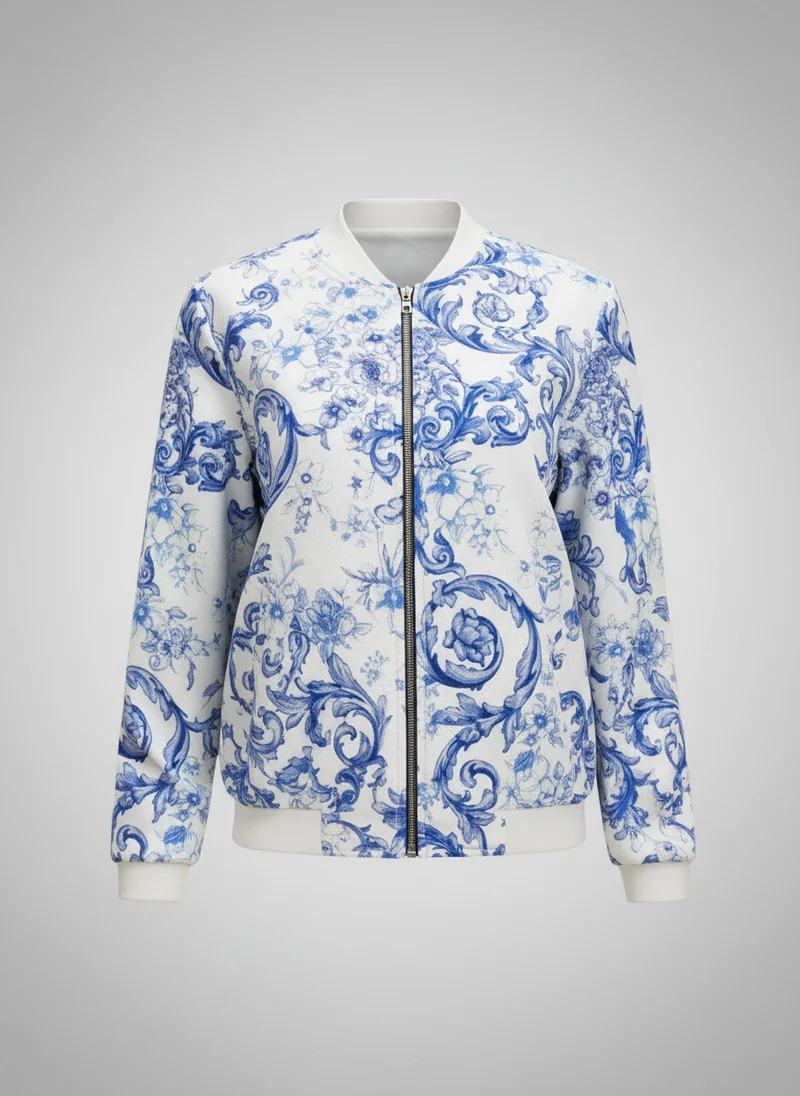Veste Bomber Imprimé Floral - Style Tendance Élégant