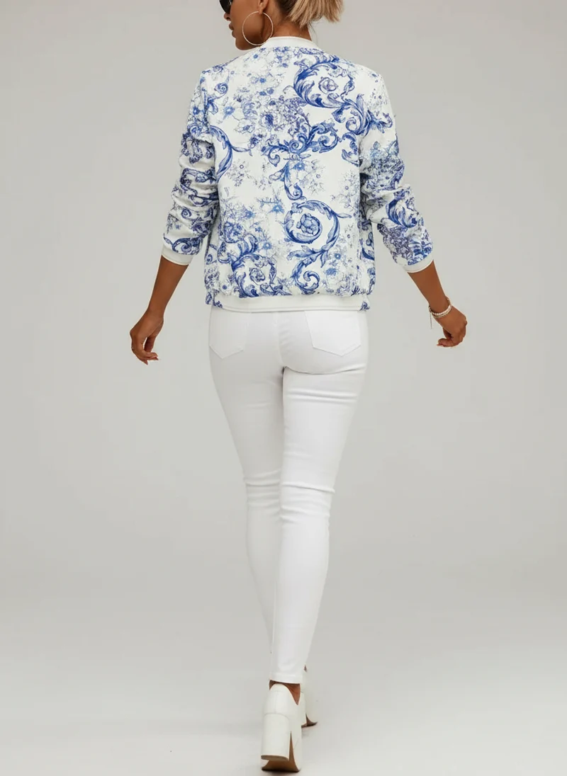 Veste Bomber Imprimé Floral - Style Tendance Élégant