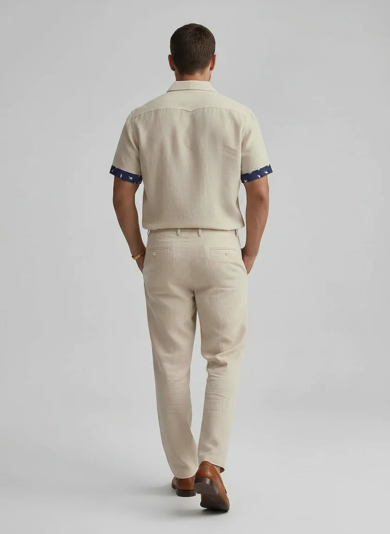 Chemise à Manches Courtes Boutonnée - Haut Élégant Décontracté