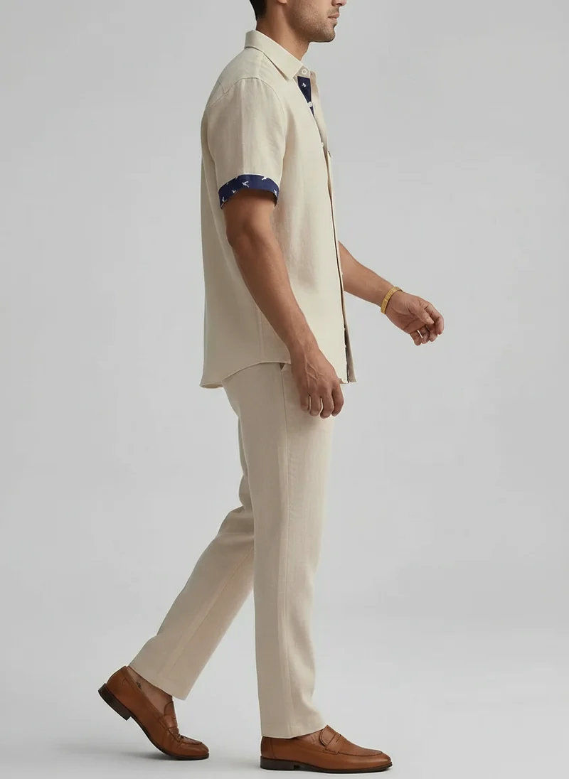 Chemise à Manches Courtes Boutonnée - Haut Élégant Décontracté