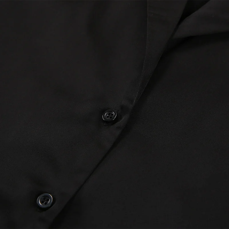 Pyjama satin boutonné ample