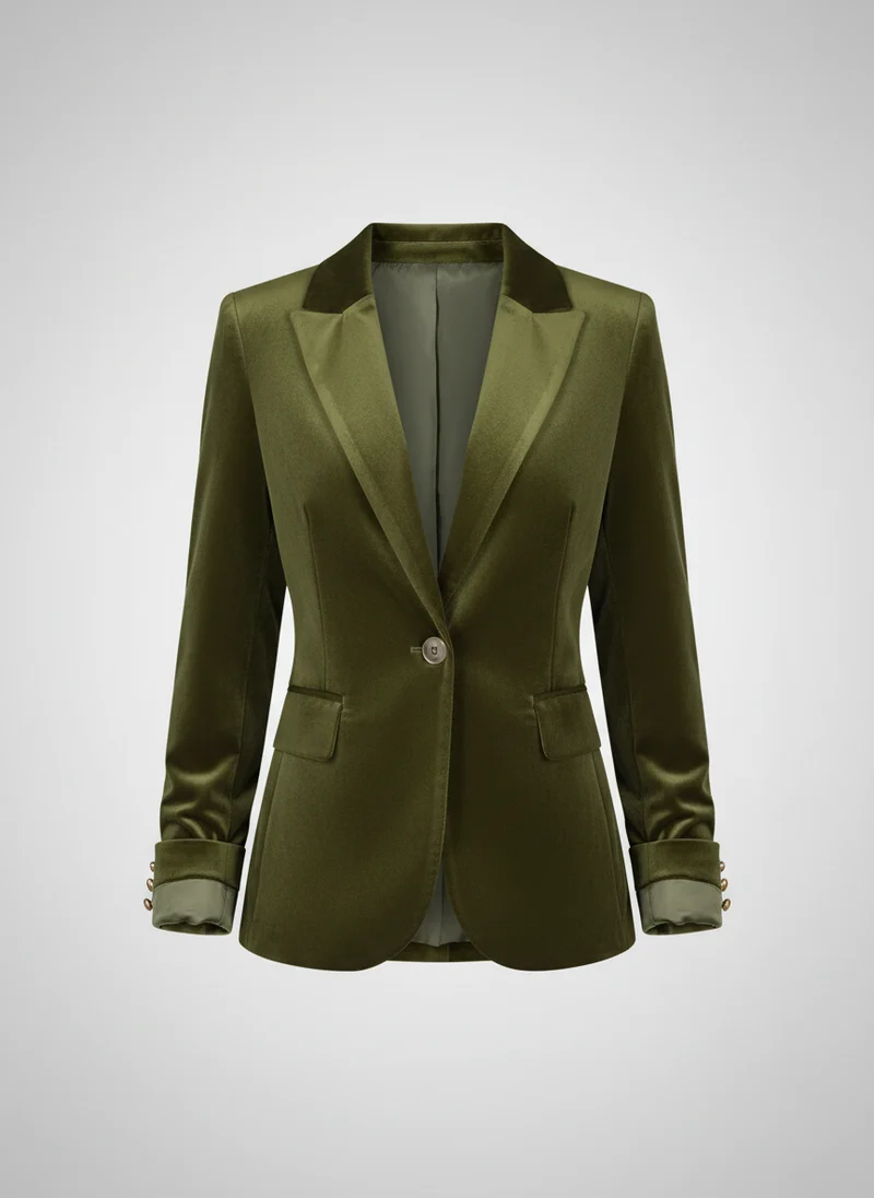 Blazer cintré bouton revers