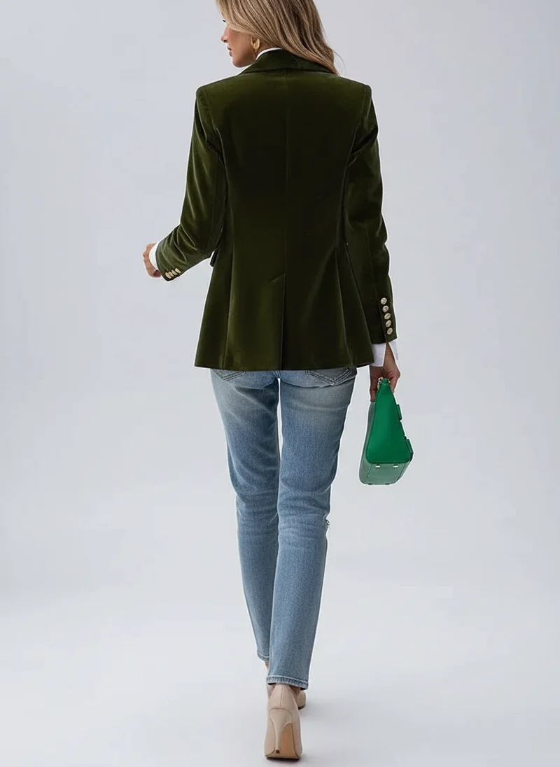 Blazer cintré bouton revers