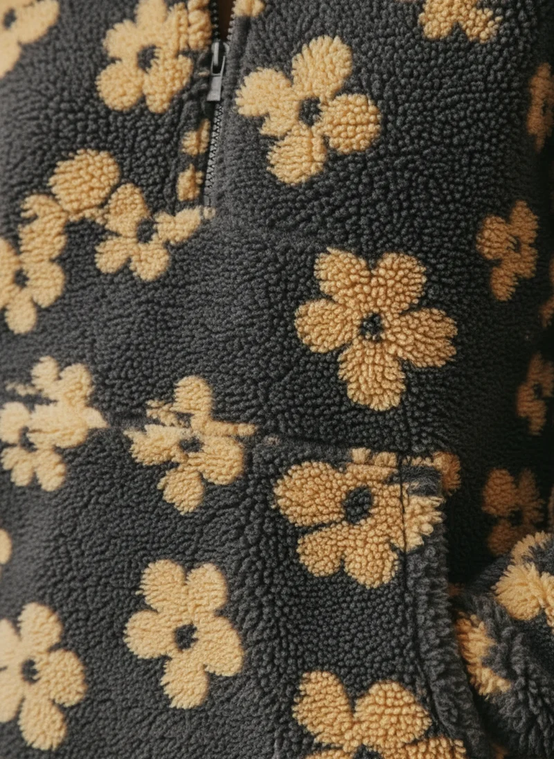 Hoodie imprimé floral doux