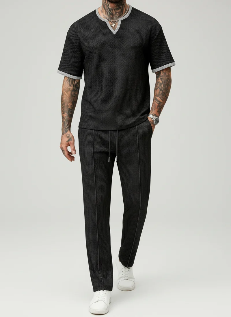 Pantalon taille haute coupe droite