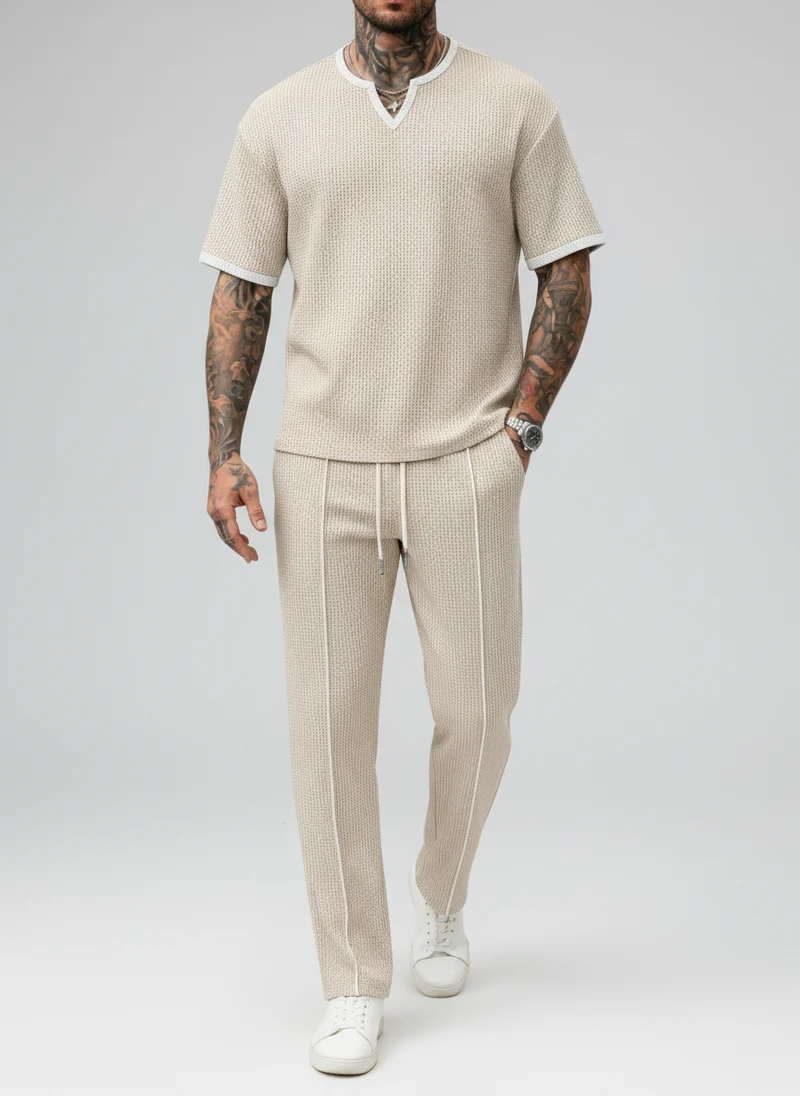 Pantalon taille haute coupe droite