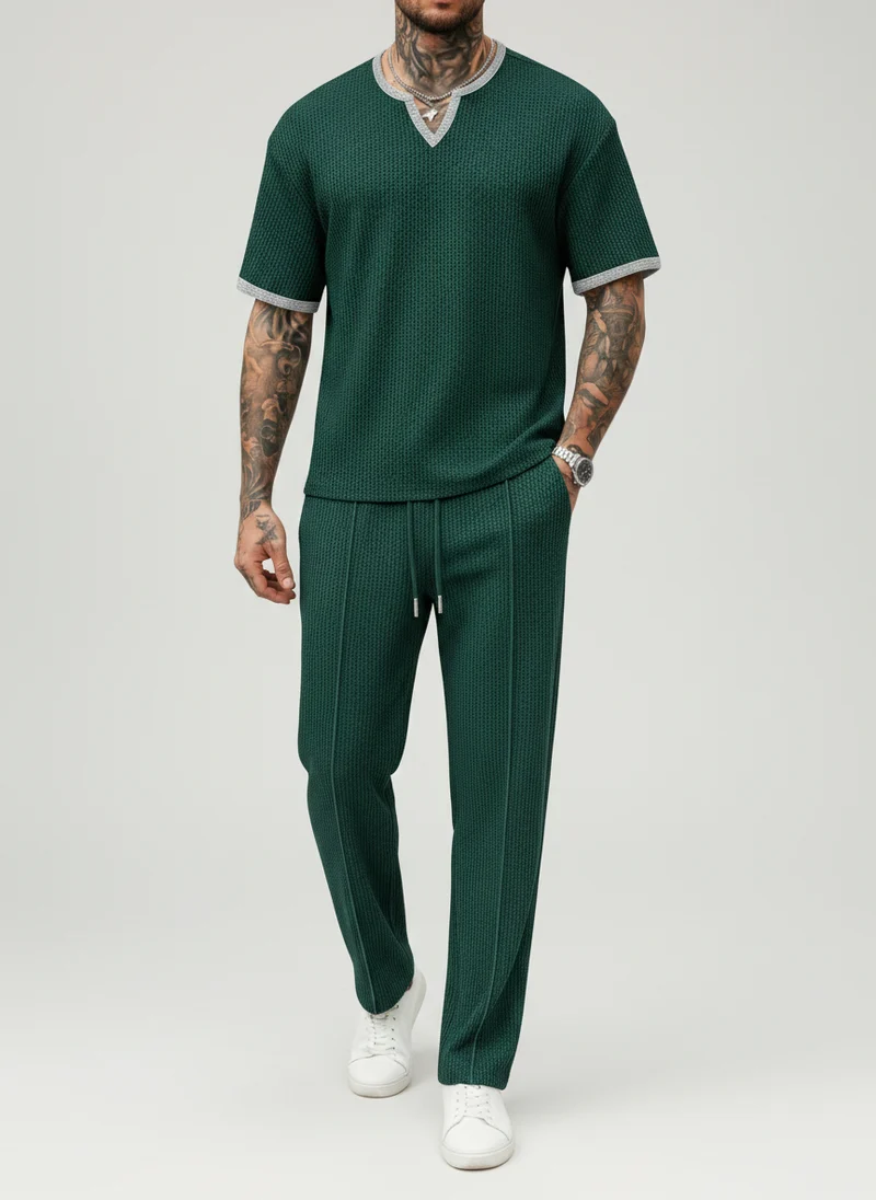 Pantalon taille haute coupe droite