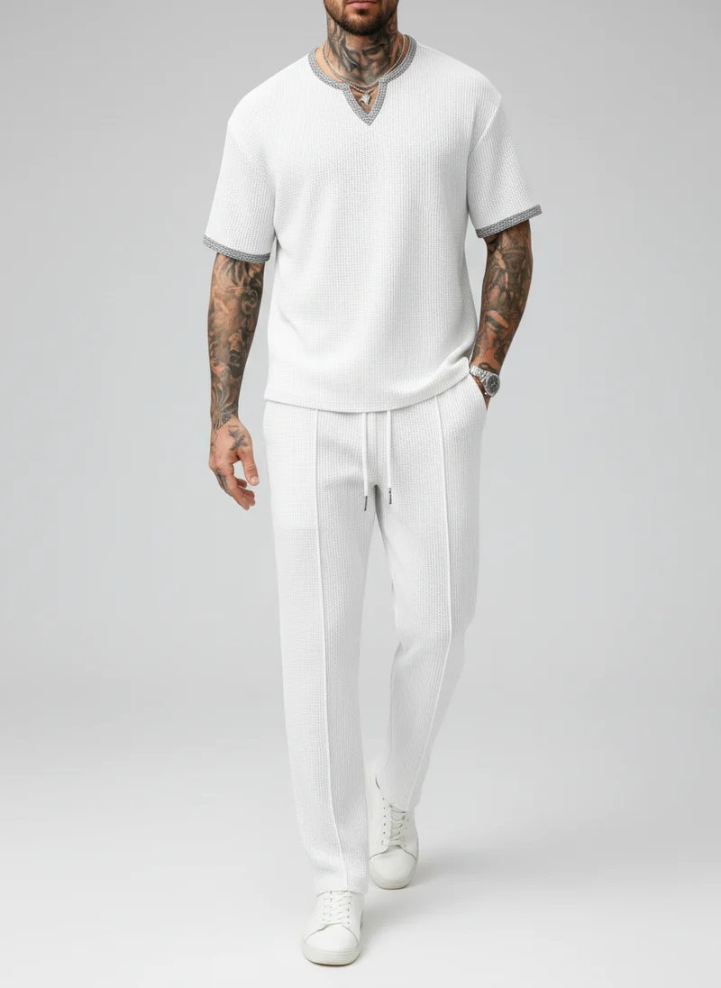 Pantalon taille haute coupe droite