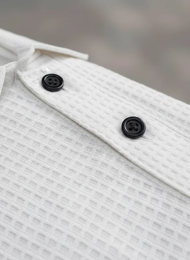 Ensemble polo texturé poches pantalon