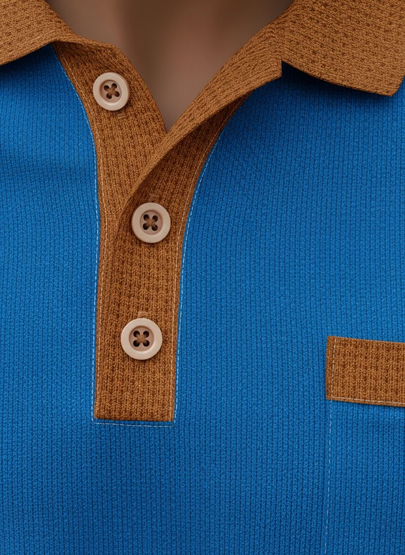 Ensemble polo col contrasté et short
