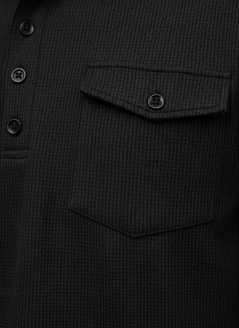 Ensemble polo texturé poches shorts