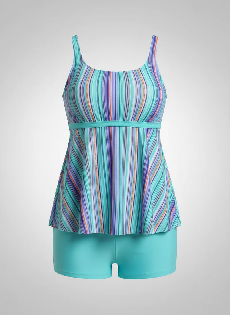 Maillot de bain tankini short polyvalent