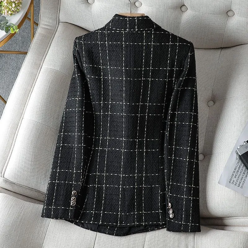 Blazer tailleur à carreaux