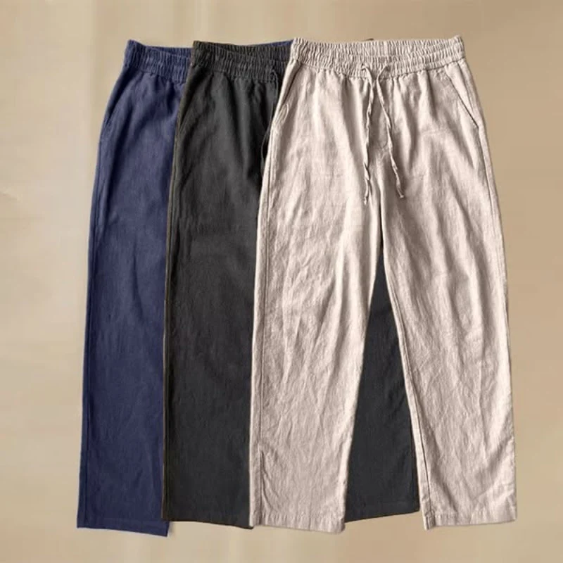 Pantalon Homme en Lin Léger et Respirant