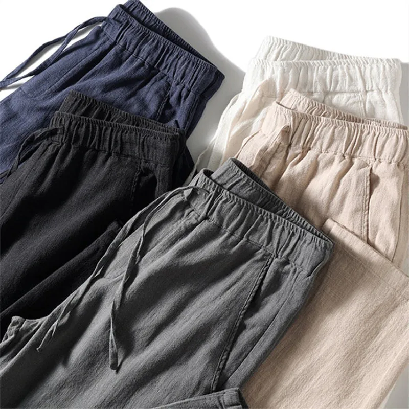 Pantalon Homme en Lin Léger et Respirant
