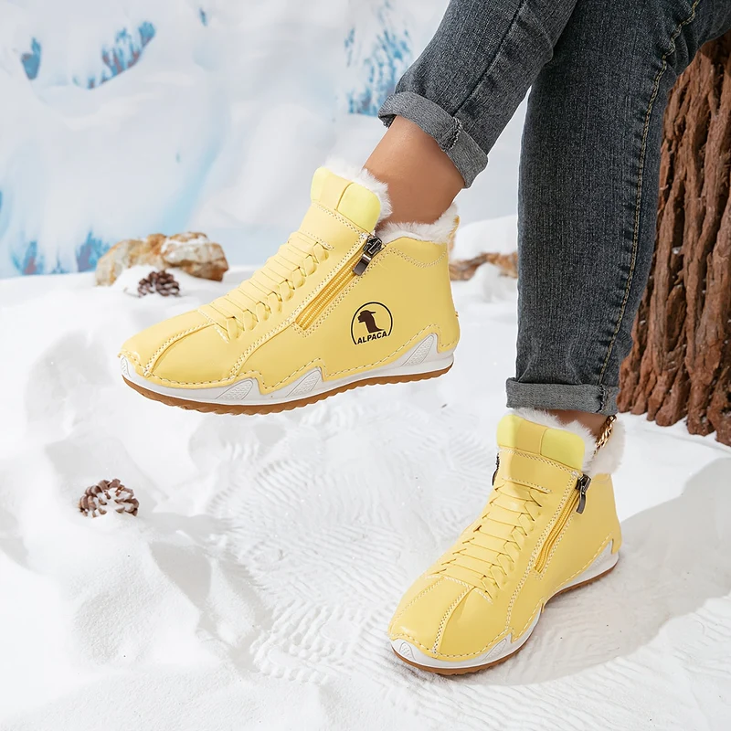 Bottines d’Hiver Confortables à Soutien Ergonomique