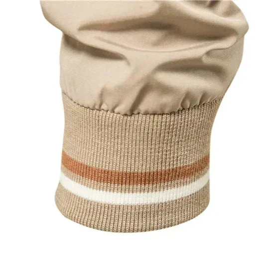 Veste Bomber Zippée pour Homme avec Col Ribané et Poches Frontales
