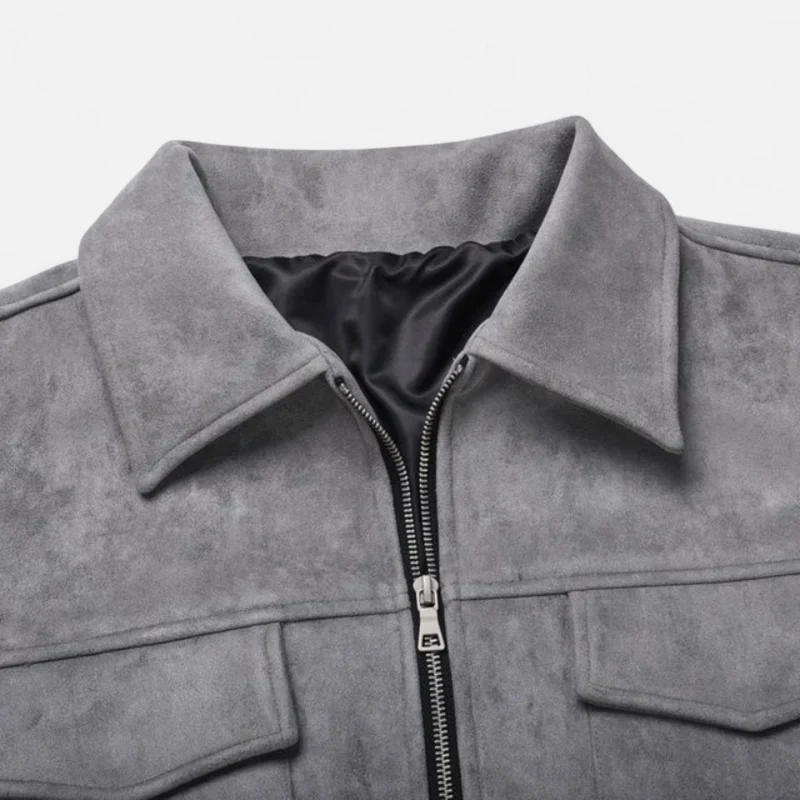 Veste Ample en Suède Premium pour Homme