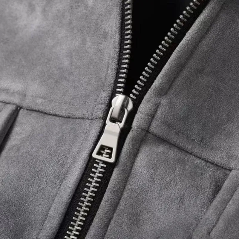 Veste Ample en Suède Premium pour Homme