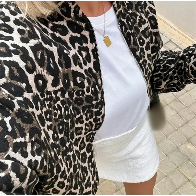 Bombers Femme à Imprimé Léopard Audacieux