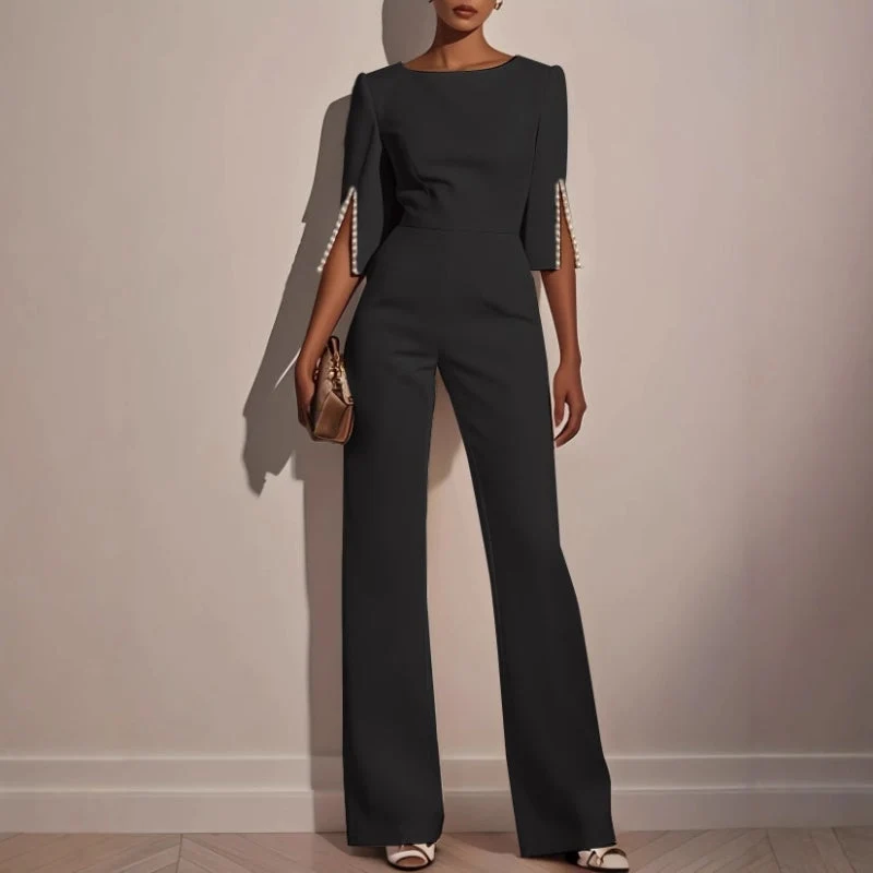 Combinaison Elegante Une Piece Silhouette Fluide