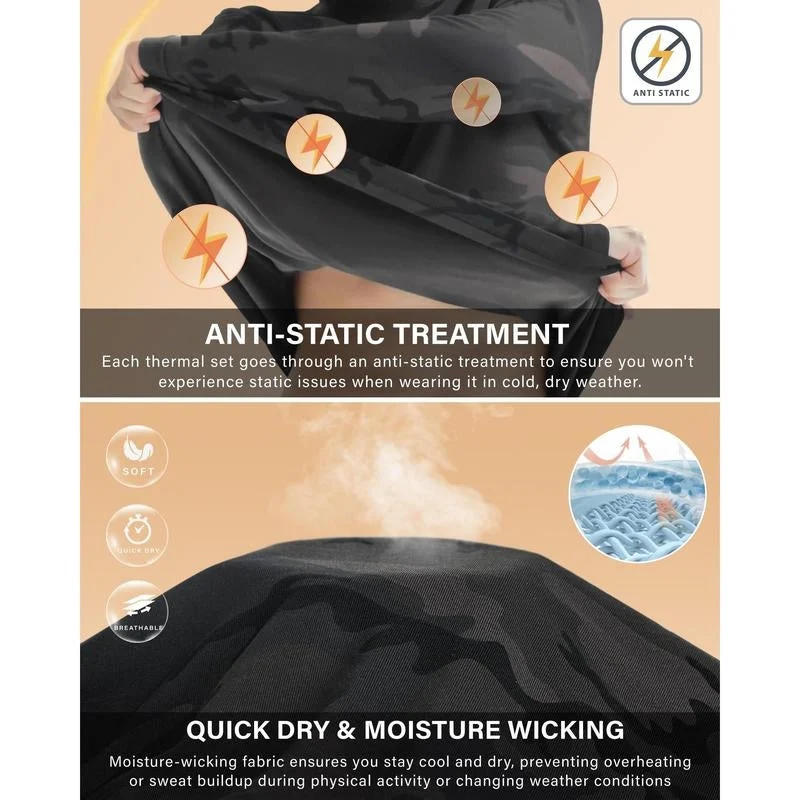 Nordvail Ensemble de Sous-Vêtements Isolants