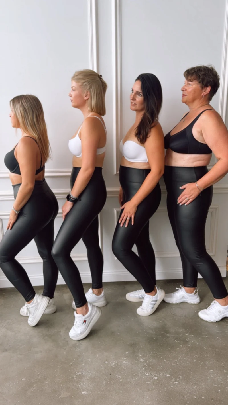 Leggings en Simili Cuir Noir Élégant