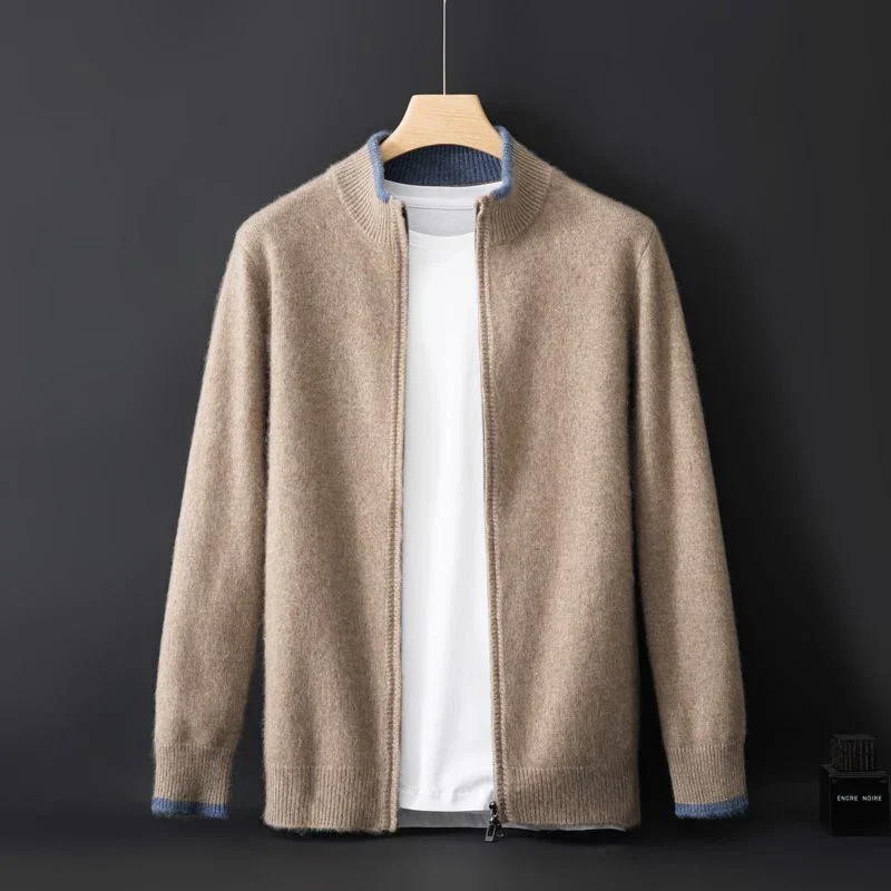 Veste en cachemire à fermeture éclair Riku