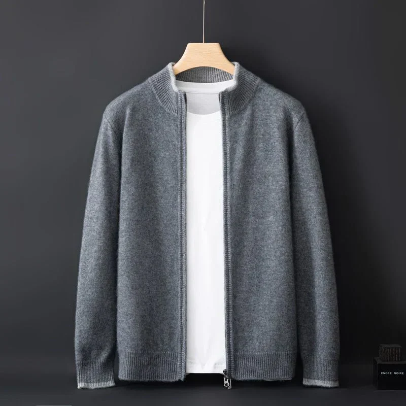 Veste en cachemire à fermeture éclair Riku