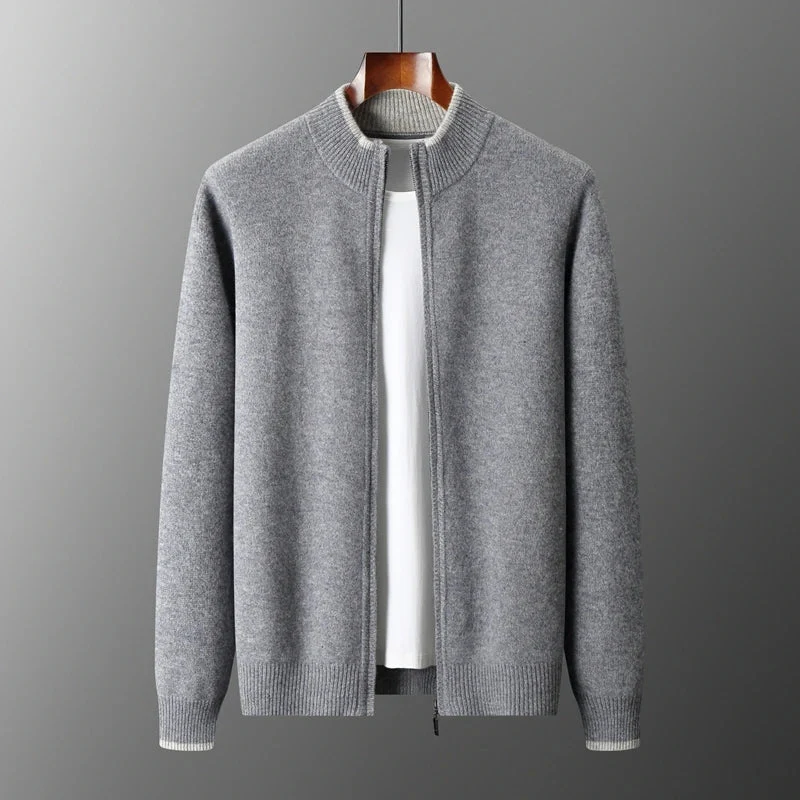 Veste en cachemire à fermeture éclair Riku