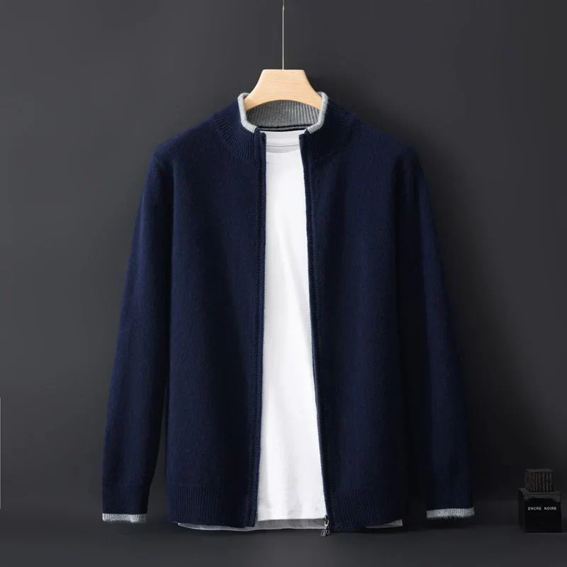 Veste en cachemire à fermeture éclair Riku