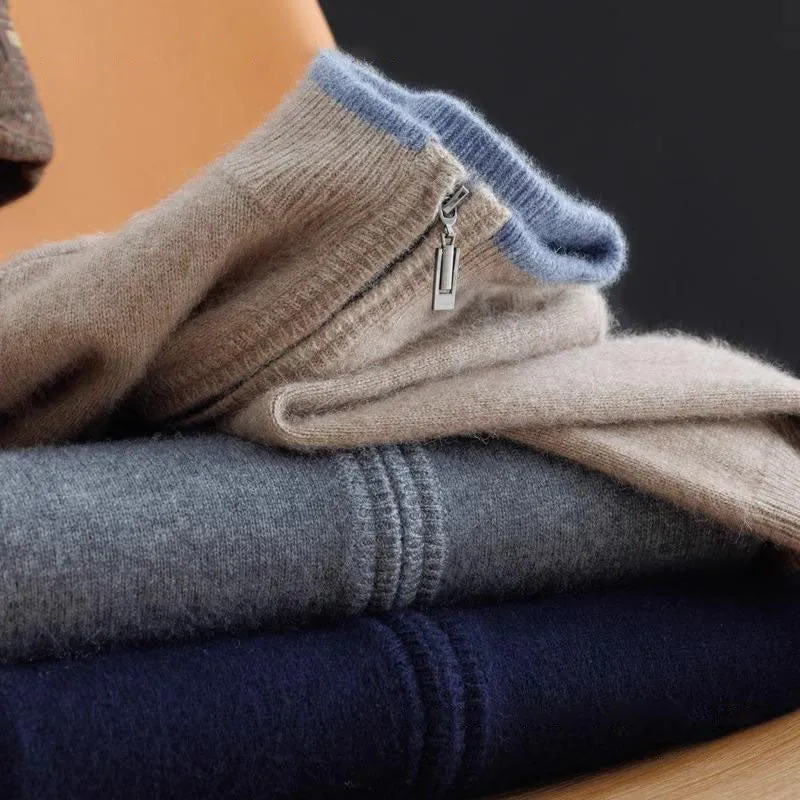 Veste en cachemire à fermeture éclair Riku