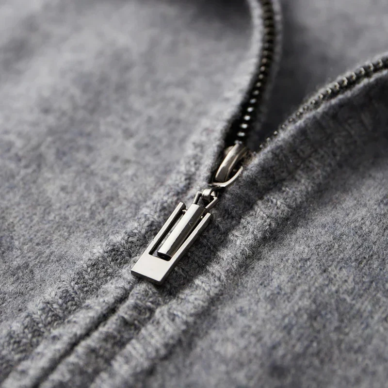 Veste en cachemire à fermeture éclair Riku