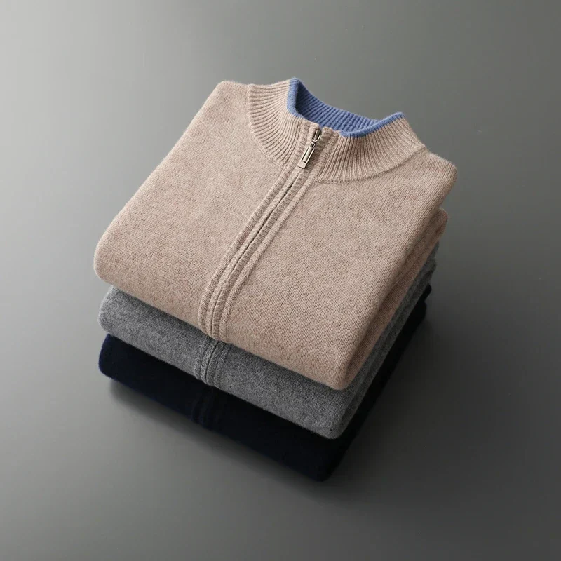Veste en cachemire à fermeture éclair Riku