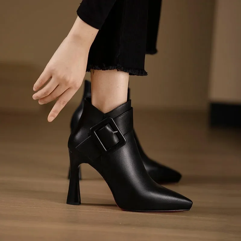 Clarice Boucle Ankle Boots