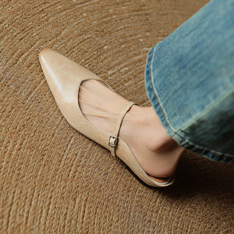 Mules en cuir véritable Orella