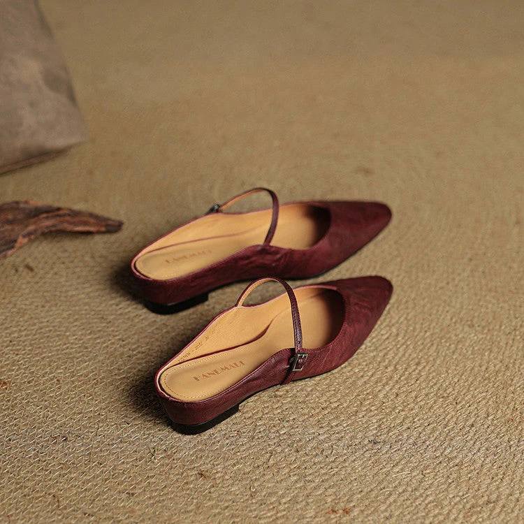Mules en cuir véritable Orella