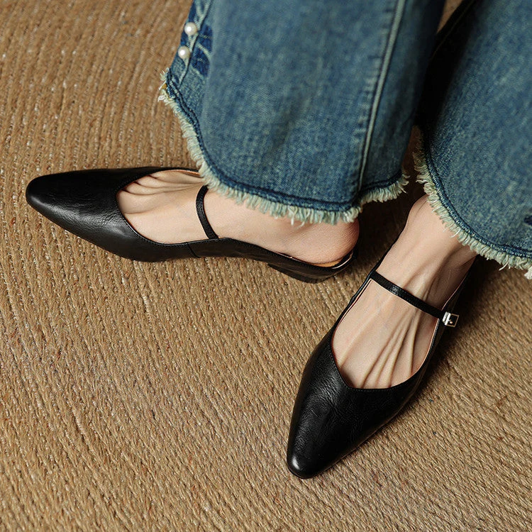 Mules en cuir véritable Orella