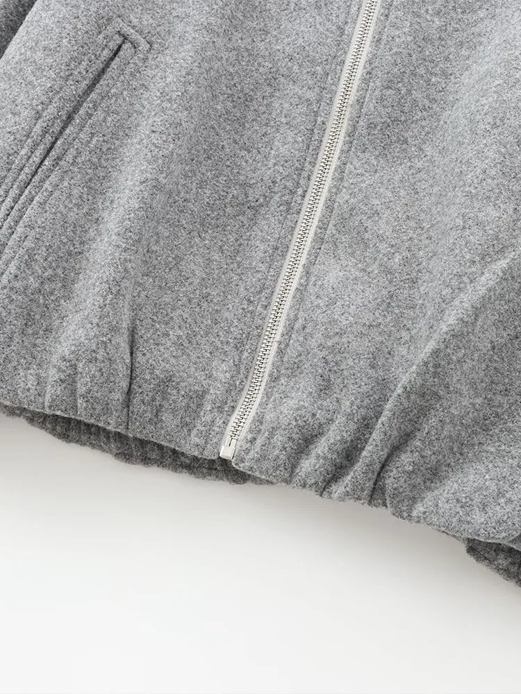 Veste Bomber Grise Femme au Style Décontracté et Confortable