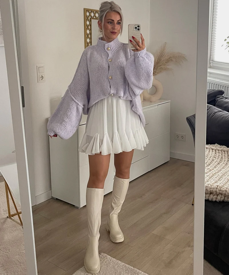 Jupe blanche Nicole au style épuré