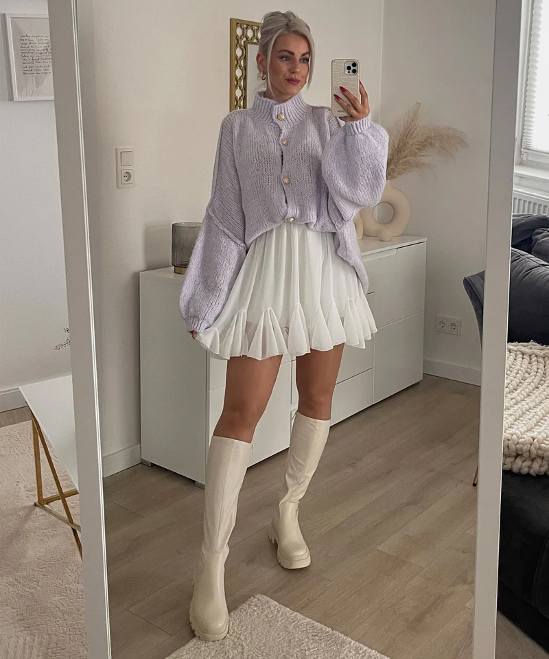 Jupe blanche Nicole au style épuré