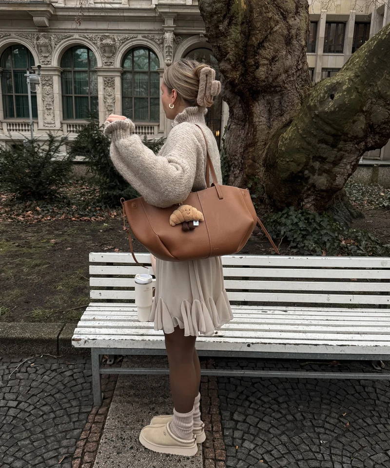 Jupe beige Nicole coupe fluide