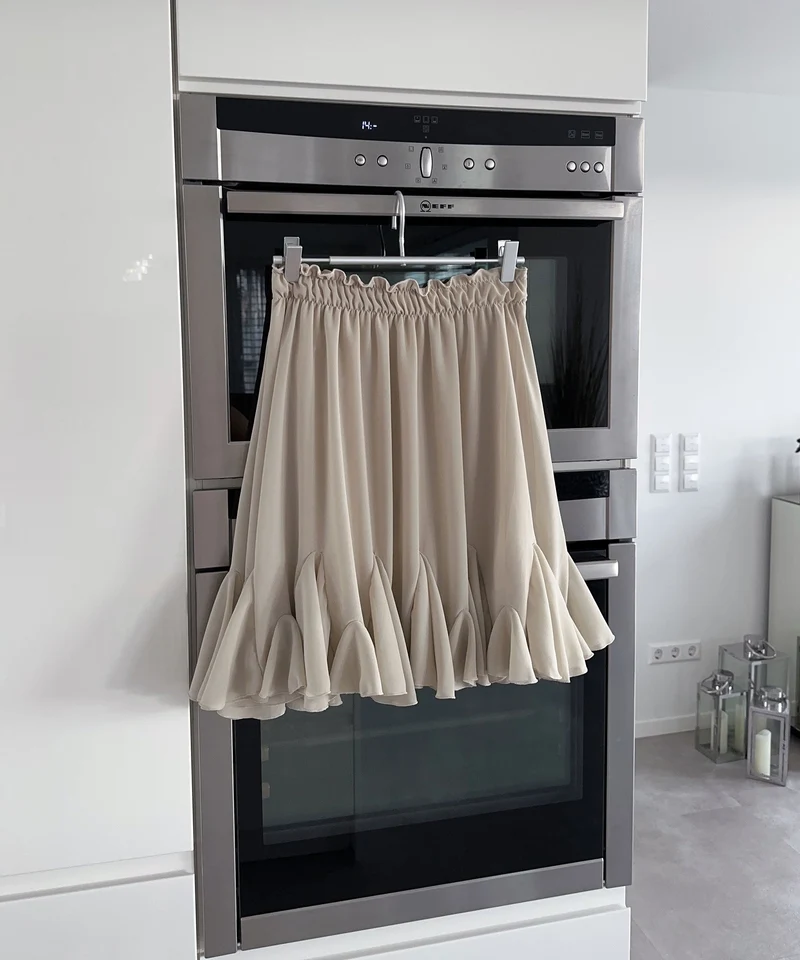 Jupe beige Nicole coupe fluide
